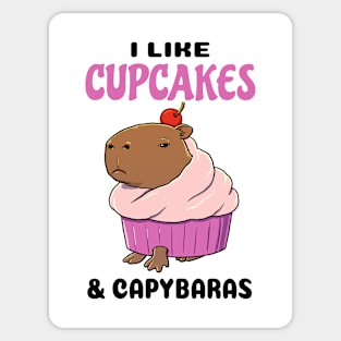 I like cupcakes and Capybaras Sticker